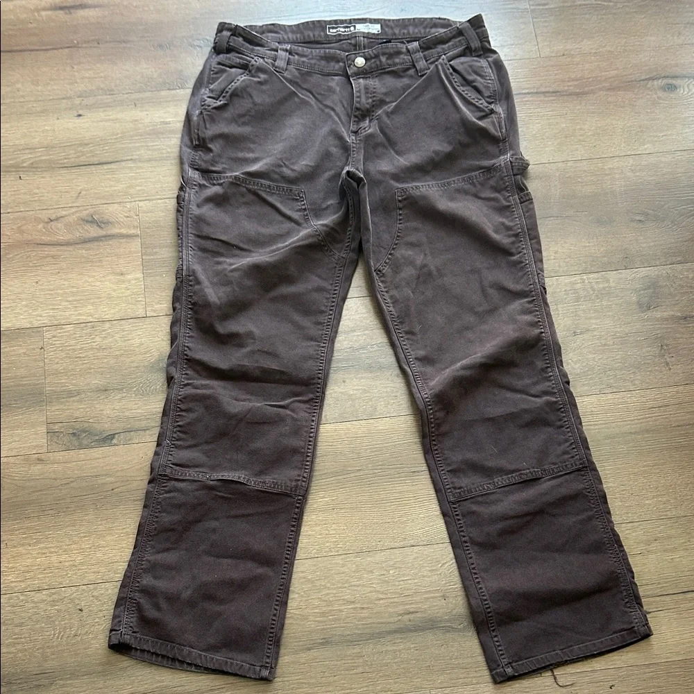 Carhartt Women's Straight Leg Utility Jeans in Dark Brown !! Size 14
